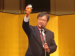 牧野副実行委員長による乾杯-ITC Fukuoka 2023