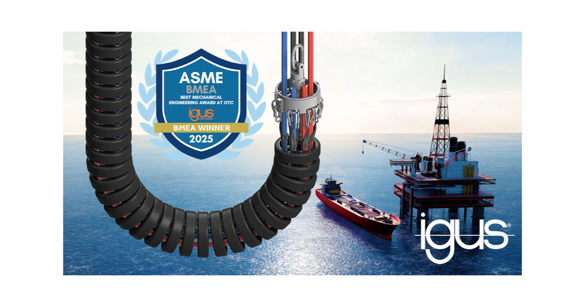 イグス，高機能ケーブルキャリア「e-loop」が米国機械学会のBMEA賞を受賞