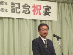 25_7_9_3.3 山口雅嗣社長(田内屋)-マウンテック創業40周年/田内屋開業140周年記念祝賀会